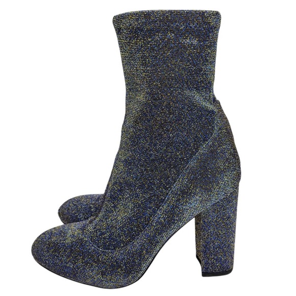 Sam Edelman Calexa sock booties sparkle heeled 7
